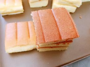 用锯齿刀切成均匀大小的方块