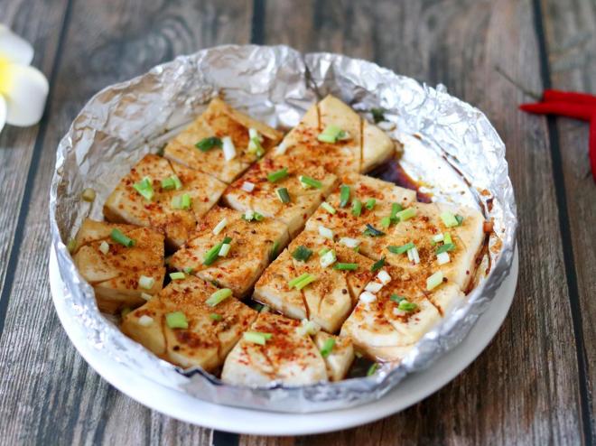 空气炸锅烤豆腐