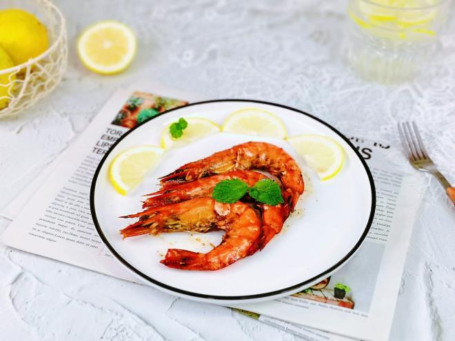 柠香胡椒煎黑虎虾