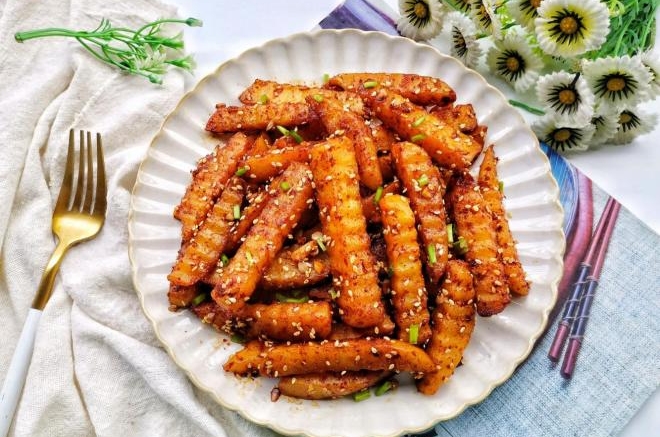 香辣过瘾的狼牙土豆条～