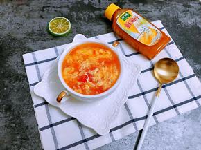 超好喝的西红柿鸡蛋汤完成