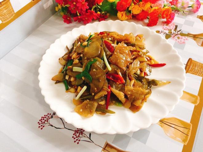 酸萝卜炒红薯粉皮