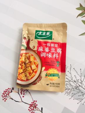 准备好一包太太乐麻婆豆腐调味料！