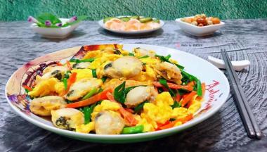 扇贝炒鸡蛋营养丰富又好吃