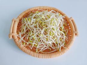 把豆芽的根须摘除。
