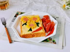 摆上生吃火腿片。