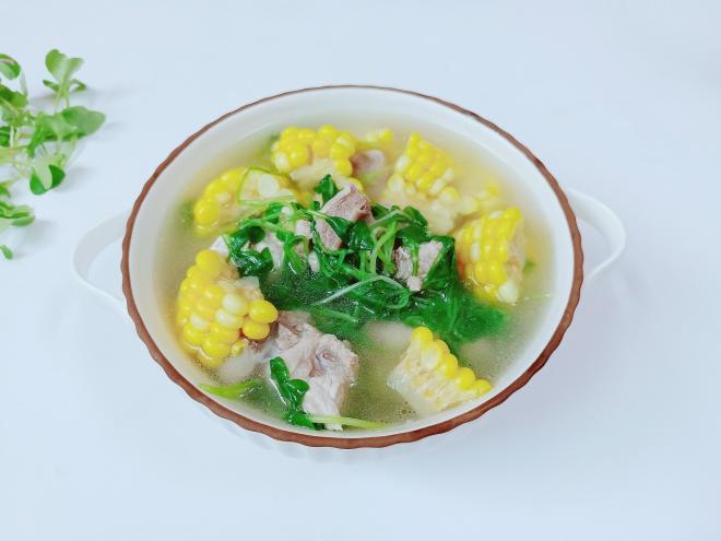 玉米豆苗排骨汤