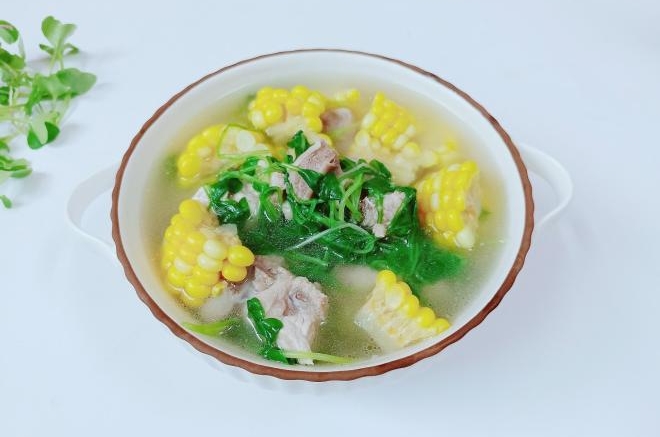 玉米豆苗排骨汤