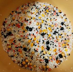 多谷米装入容器中看着就感觉非常有食欲