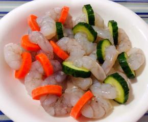 虾仁依次插好看着就感觉好可爱