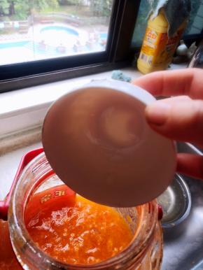 加入柿子，摇晃瓶子，混合均匀