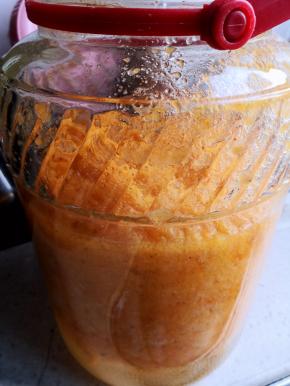 发酵12小时后加入白糖，摇晃均匀