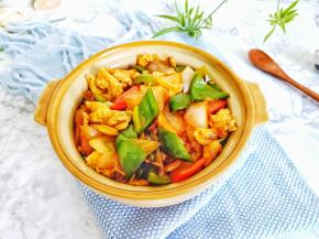 米饭加上洋葱炒蛋，别提多香了！