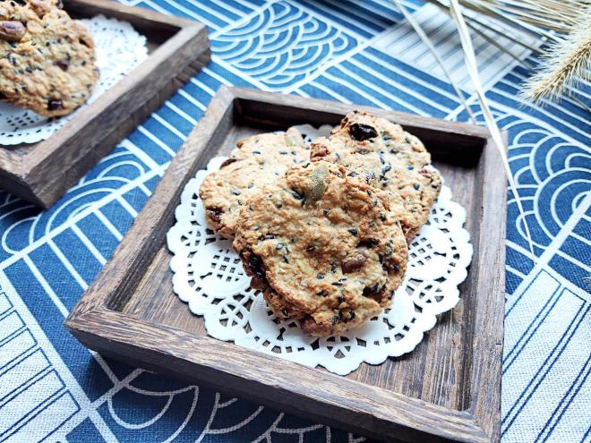 空气炸锅烤麦片饼干