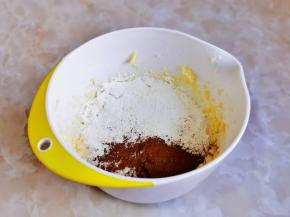 筛入低粉，可可粉。