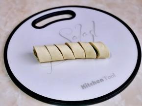 卷起来，斜着切就好啦！依次做好。