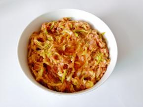 最后加上芝麻油搅拌均匀。