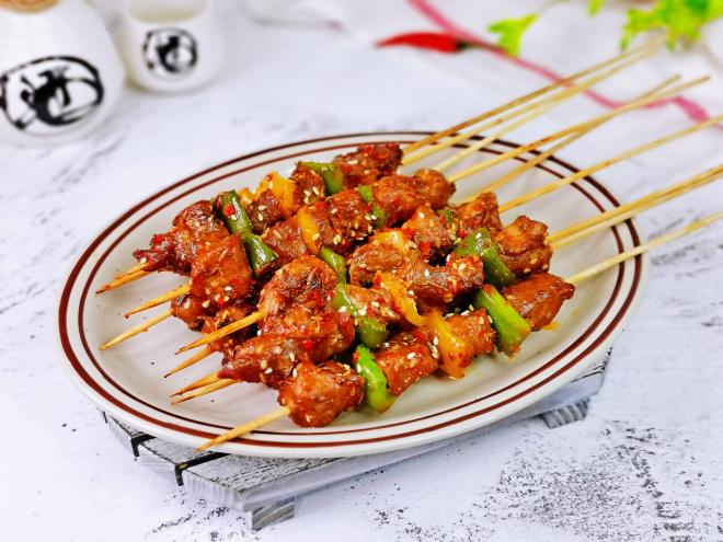 香辣孜然烤梅花串