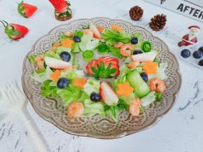 低脂低餐的圣诞花环时蔬沙拉，颜值担当哦！