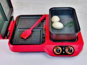 鸡蛋冷水下锅煮6分钟，捞出过冷水。