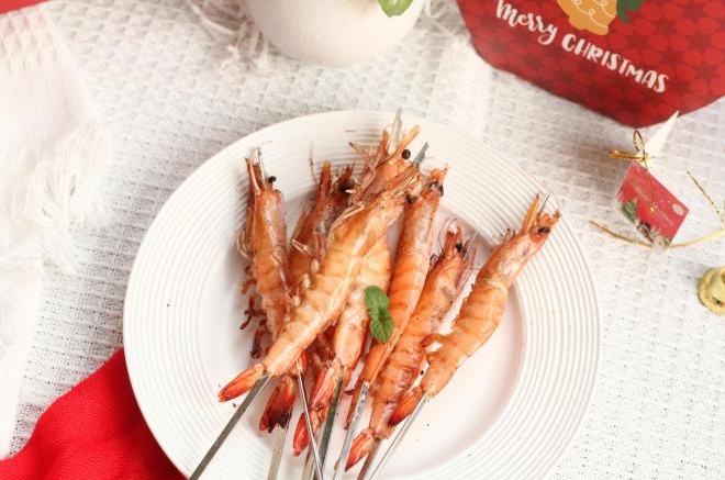 圣诞烤虾