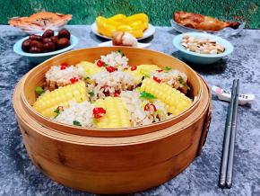 糯米排骨蒸玉米也是宴客的拿手必备美味佳肴噢