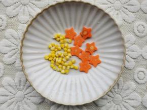 胡萝卜切出五角星形状，