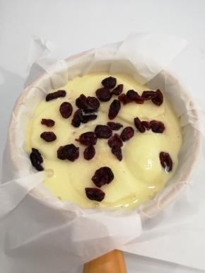 上面浇上蔓越莓干