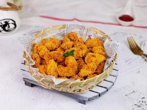 无油炸鸡米花。