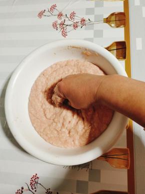 顺时针方向不停的搅拌！