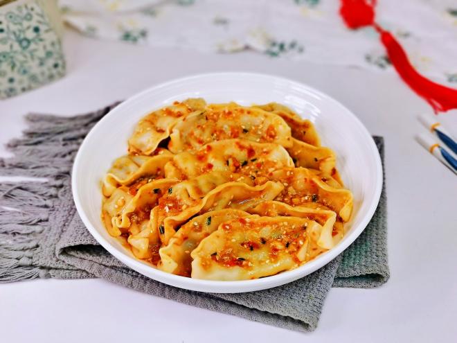 香辣麻酱拌水饺