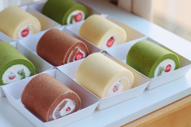 三种口味草莓蛋糕卷