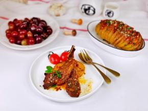 今日午餐，还烤了风琴土豆。