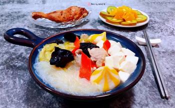 搭配烤鸡腿、水果一起吃营养爆棚哦