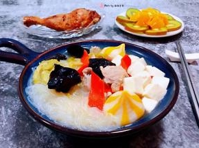 搭配烤鸡腿、水果一起吃营养爆棚哦