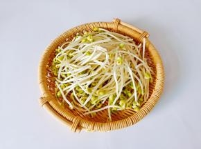 豆芽择去根部。