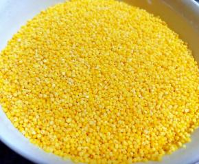 取出适量新鲜的小米备用