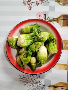 儿菜清洗干净备用！