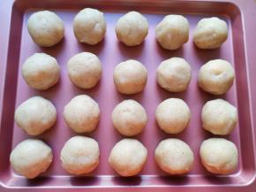 全部的土豆球包好。