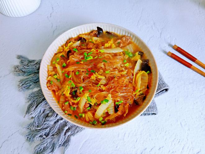 白菜牛肉粉丝煲
