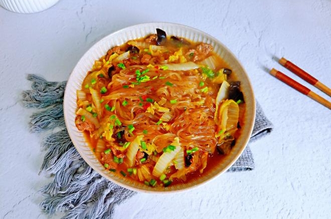 白菜牛肉粉丝煲