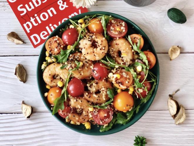 藜麦虾仁蔬菜沙拉