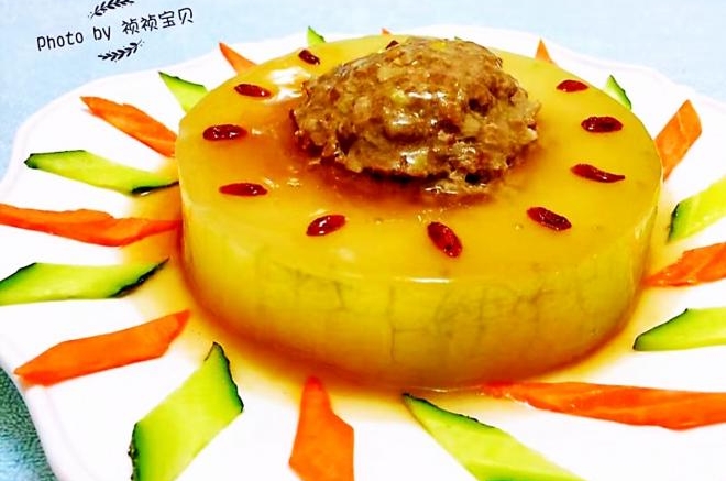 太阳冬瓜蒸肉丸