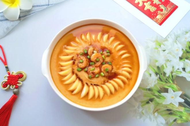 玉子豆腐虾仁蒸蛋
