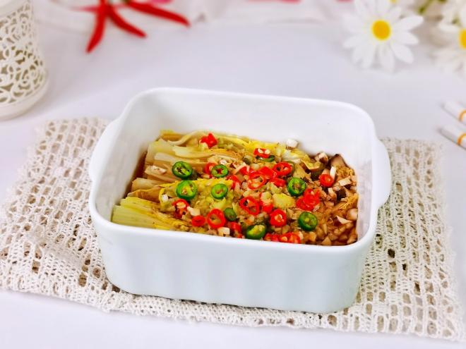 彩椒香菇蒸娃娃菜