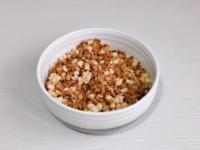 加入麦片，我用的咖啡麦片，大家可以随意。