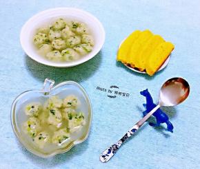 鱼圆吃到口中Q弹还有茼蒿的清香q