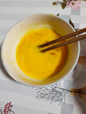鸡蛋打散备用！