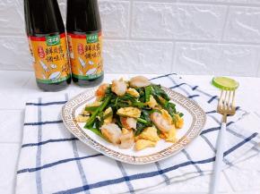 韭菜虾仁炒鸡蛋完成