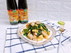韭菜虾仁炒鸡蛋完成